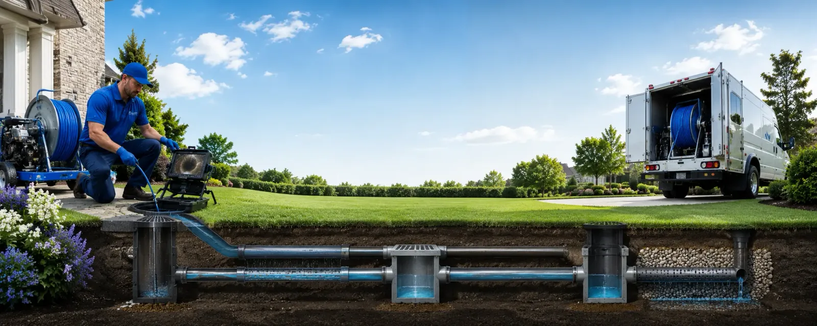 Outdoor drain cleaning information for Norwell, MA